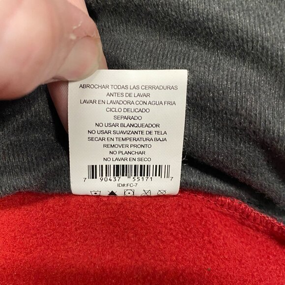 NWT Free Country Mens L Red Club Tech Fleece Jacket Full Zip Pockets Outerwear - Picture 13 of 16